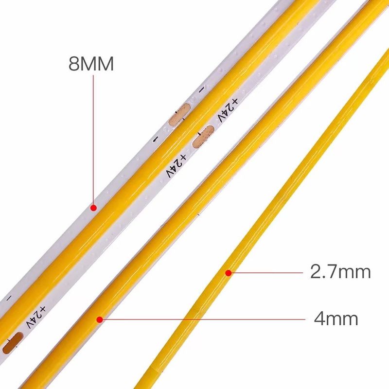 2700K-6500K 12V LED شريط البوليفيين 24V رقائق عالية الكثافة ديكور المنزل الداخلي