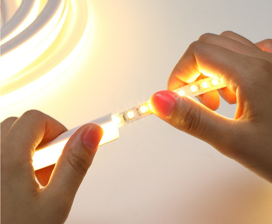 24V 8W 3000K فليكس ليد نيون قطاع ضوء زخرفة IP65 IP67