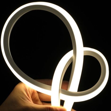 شريط نيون LED قابل للانحناء 6 × 12 مم ، 6000 كيلو 50 مم ، حجم القطع لتزيين المنزل