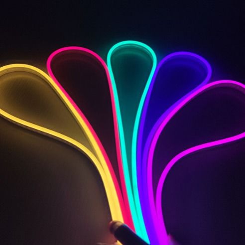6x12mm شريط مرن نيون LED ناعم 12 فولت أزرق أحمر وردي ملون ديكور ضيق IP65