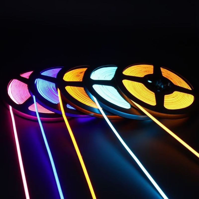 3000K 16.4Ft مرنة LED COB ضوء DC 24V تغيير لون رقائق RGBW 840