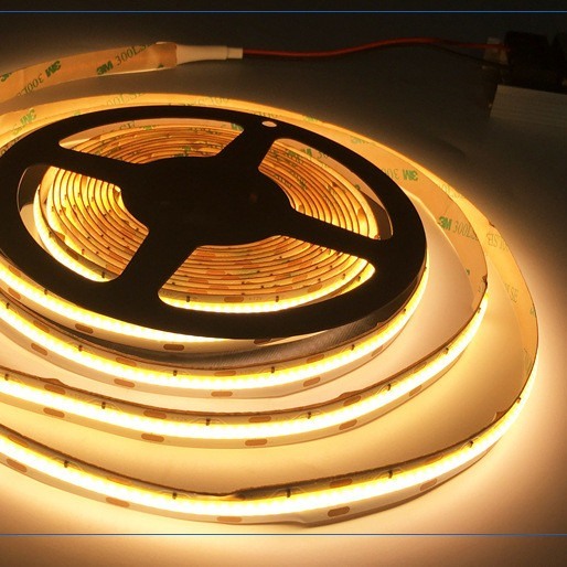 Tunable اللون الأبيض الدافئ COB LED قطاع الأنوار 12V 24V 8mm