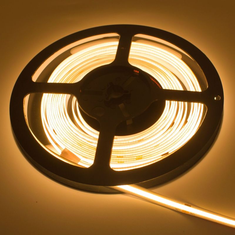 كثافة عالية 320 Led / M شريط مرن 24V COB LED مرن 10W أبيض دافئ